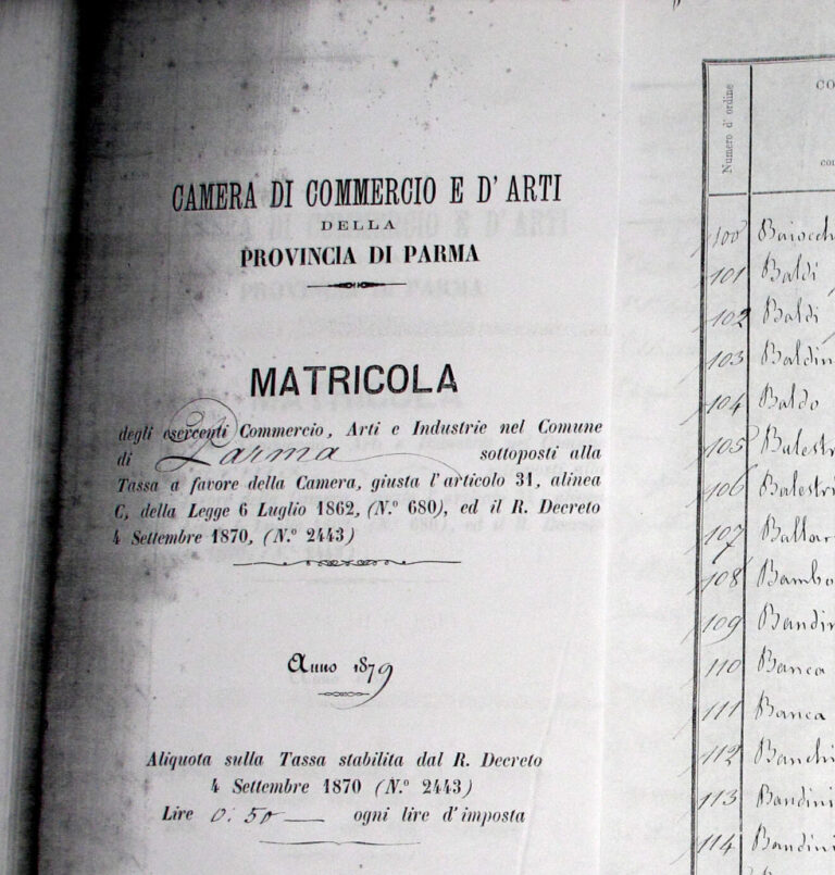 1879 Banchini rileva l’attività di Bontadina e fonda la Fabbrica di Cioccolato Banchini spostando la sede in Piazza Garibaldi.