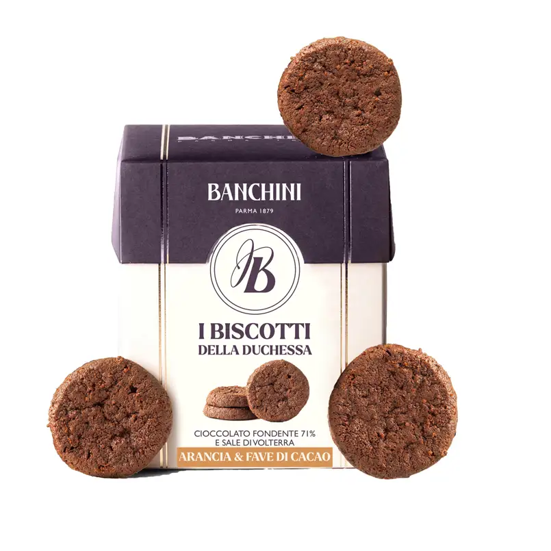 Confezione di I Biscotti della Duchessa – Arancia e Grué di Banchini